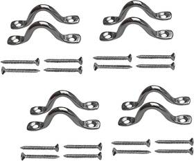 -uk 313054931955 8pcs Stainless Steel Kayak Deck Pad Eyes With Screws