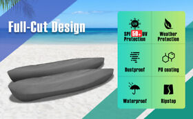 600d 10ft Heavy Duty Kayak Canoe Cover Storage Dust Water Proof Grey