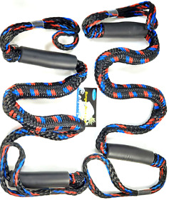 Mbd2m 2 Pack 4 Ft Docking Line Boat Mooring Bungee Dock Black Red And Blue Mbd2m 2 Pack 4 Ft Docking Line Boat Mooring Bungee Dock Black Red And Blue