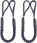 10699958146140 2pcs Bungee Boat Dock Line Mooring Stretch Rope Quick Docking For Boats