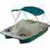 4962867908 Sun Dolphin 5 Person Seat Pedal Paddle Boat Canopy Pontoon Cover Lake Teal 749628679082