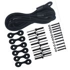 610396183685 Yyst Kayak Canoes Bungee Rigging Kit Feet Black
