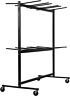 690-03 Adiroffice Two Tier Folding Chair Hanging Foldable Seats 445016290282