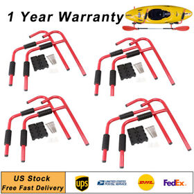 8pcs Kayak Steel Ladders Wall Mount Storage Racks Surfboard Folding Hangers