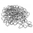 A17052500ux0023 Uxcell Stainless Steel Standard Wire Rope Cable Thimbles Silver Tne