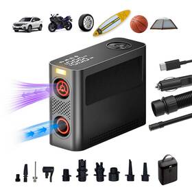 Aerogogo 630456306199 150 Psi Portable Air Pump Rechargeable Tire Inflator With 8 Modes Dual-powe