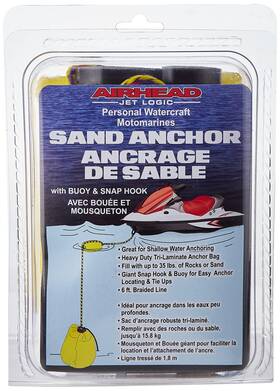 Airhead 802588185533 Pwc Shallow Water Sand Anchor Yellow 8.5 X 6 4 Length Width Height