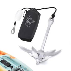 Alpinista 769326558243 Kayak Anchor Kit 3.5lb Folding With 40ft Marine Rope Boat Accessory