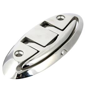 Amarine Made 602989772420 7-1/2 Inch Stainless Steel Boat Cleat Heavy Duty Folding Flip-up Dock