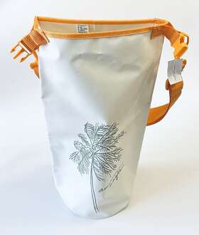 American Eagle Outfitters 400385577652 Nwt Waterproof Dry Bag White And Orange Logo Adjustable Strap New