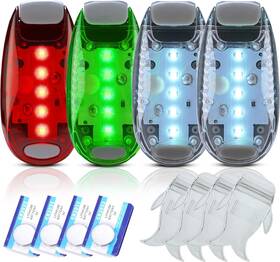 Ipx8 Amzonly 445036778777 4pack Kayak Lights With Fish-shaped Waterproof Bag Battery Operated
