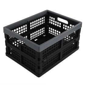 L334-bg Anbers Black Plastic Storage Crate 16 Liter 1 Pack And Dark Grey