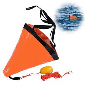 Ja-t00624-2 Anglerbasics Drift Sock 32inch Sea Anchor For Boats With 30ft Tow Rope Line Buoy Ball Floa