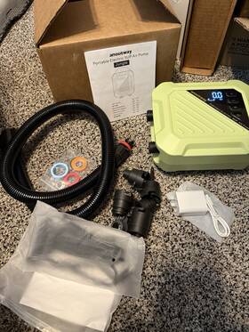 Anoutway 976297860365 20psi High Pressure Smart Sup Air Pump 2025 New Rechargeable Battery-powered