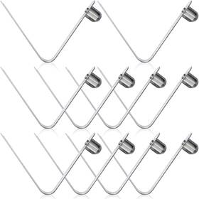 Kayak-paddle-8clips Anranmm 10 Pcs Kayak Paddle Spring Snap Clips Stainless Steel Push Button Clip Tu