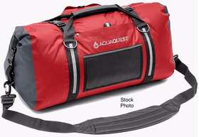 Wwd-75-chr Aquaquest 75l White Water Duffel -gray/red- Ave For Camping Boating Travel