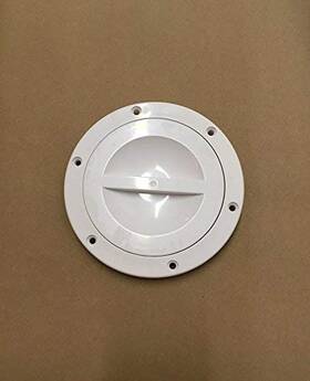 Automotive Authority 701231041625 5 Inch Round Access Hatch Cover Deck Plate For Rv Marine Boat White