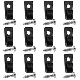 Aylifu 797427287465 12-piece Kayak J-shaped Hook Black Nylon Tie Canoe Pa