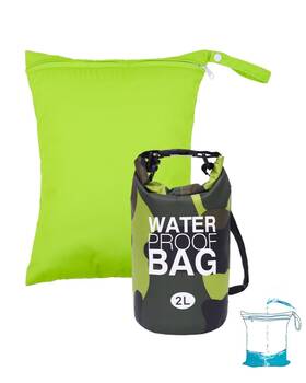 2wll03-b Babygoal Waterproof Wet Bag And Dry Roll Top 2l Backpack Sack For Trav