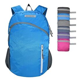 Backpack Lightweight Packable Bag For Outdoor Sport Swimming Blue