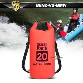Bnz-6-wb-20l-og Benz-vs-bmw 20l Orange Waterproof Dry Bag For Sport Camping Hiking Floating Boating Kayaking