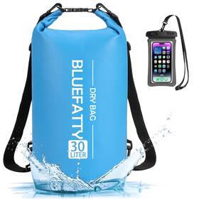 Bf001-blue-30l Bluefatty Waterproof Dry Bag Floating Roll Top Backpack For Kayaking Rafting