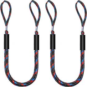 Botepon 744110408805 4ft Boat Bungee Dock Lines - Perfect Mooring Accessory For Boaters