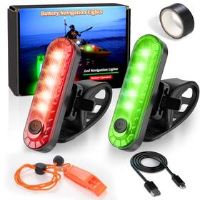 Botepon 768502677037 Kayak Navigation Lights - Battery Operated Waterproof For Night Kayaking And P