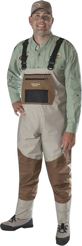 Ca12905w8mss Brand Caddis Mens Attractive 2-tone Tauped Deluxe Breathable Medium Short Stout