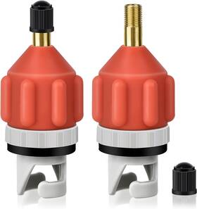 Qz-001 Brand Crvewom 2 Pcs Stand Up Paddle Board Pump Adapter Strong Sealing Air Normal Orangy