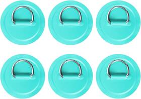 Rl22033 Brand Looeel 6 Pack 3.15ftft Stainless Steel D-ring Circular Patch For Pvc Inflatable Cyan