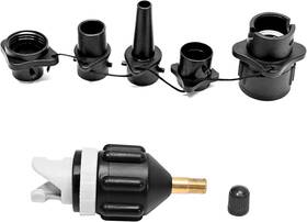 Fxlmq207 Brand Vkinman Sup Pump Adaptor Inflatable Boat Air Valve Adapter Kit Small Black