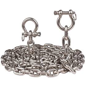 Branded 733277135280 316 Stainless Steel 5/16 Inch Boat Anchor Chain With 2 Pcs 3/8 Anti-off Shackles