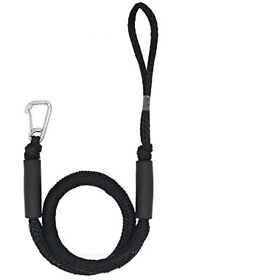 Bungee Dock Line Hook Mooring Rope With Stainless Steel Clip 4 Pack Black