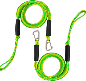 Bsd-hookrope-lv2 Bungee Dock Line With Hook Green Mooring Rope For Boat 6 Ft 2 Pack And Feet