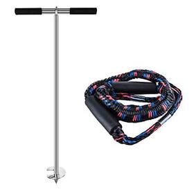 Bvgauxd 36inch Pwc Sand Anchor With Bungee Dock Line Ideal For Jet Ski Pontoon