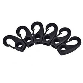 Byerz 345848662700 Kayak Lashing Hook Nylon Shock Cord 6 Pcs High Toughnessfor Rigg