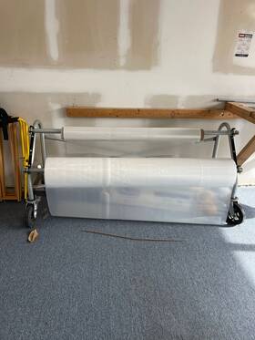 H-5121 Cedar Creek Outdoor Center 9530 Used Uline Shrink Film Poly Tubing Cardboard Dispenser