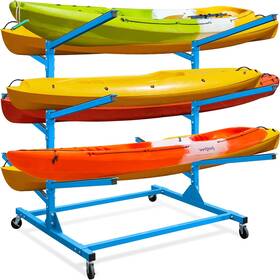 Chenghuang 445031212269 Indoor Outdoor Kayak Storage Rack With Lockable Wheels Heavy Duty Adjustable Me