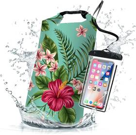 Cliduli 744759227638 Waterproof Dry Bag Roll Top Tropical Summer Watercolor Hibiscus Small