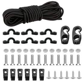 Clio 424615541598 Kayak Deck Rigging Kit 8 Feet Bungee Cord With Ends Hooks And Tie