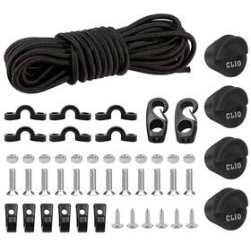 Clio 809970759701 Kayak Deck Rigging Kit 8 Feet Bungee Cord With Ends Hooks And Tie Clio 809970759701 Kayak Deck Rigging Kit 8 Feet Bungee Cord With Ends Hooks And Tie