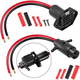 Tmp-001 Cocros Trolling Motor Plug 12v 24v 8 Gauge 2 Wire And Receptacl