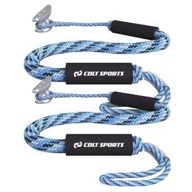 Colt Sports 810116040575 Bungee Dock Line For Boats Jet 5ft 2-pack Blue White Black