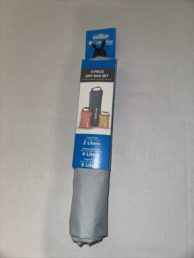 Columbia 090497876936 3 Piece Dry Bag Set-3 Sizes-new In Box-waterproof Coated Gray