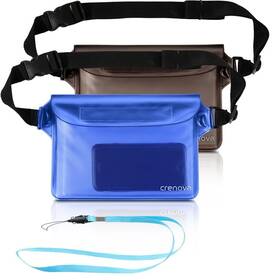 Crenova 711508298102 Waterproof Pouch 2 Pack Beach Accessories Bag Fanny