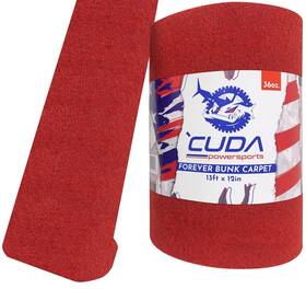 40ftl Cuda Powersports 850038542481 Boat Trailer Bunk Carpet - 36oz Forever 12 Inch W X Red