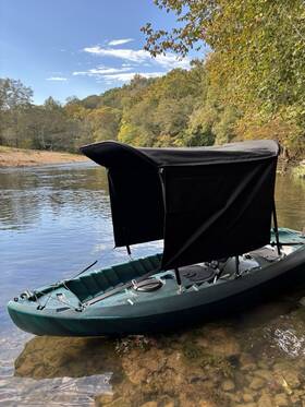 Conestoga35blbl Cypress Rowe Outfitters 850038834609 Cro 3 X5 Kayak/canoe Sun Shade Canopy Bimini Conestoga Wagon With Side Curtains