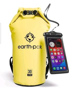 Earth Pak 850039653483 Waterproof Dry Bag Roll Top Backpack Sack Keeps Gear With Phone Case