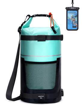 Usa-eco0900410gn06 Ecohub Waterproof Dry Bag For Women Men 5l/10l/20l Roll Top Lightweight Storage